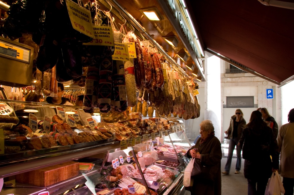 Meat counter at St Josep