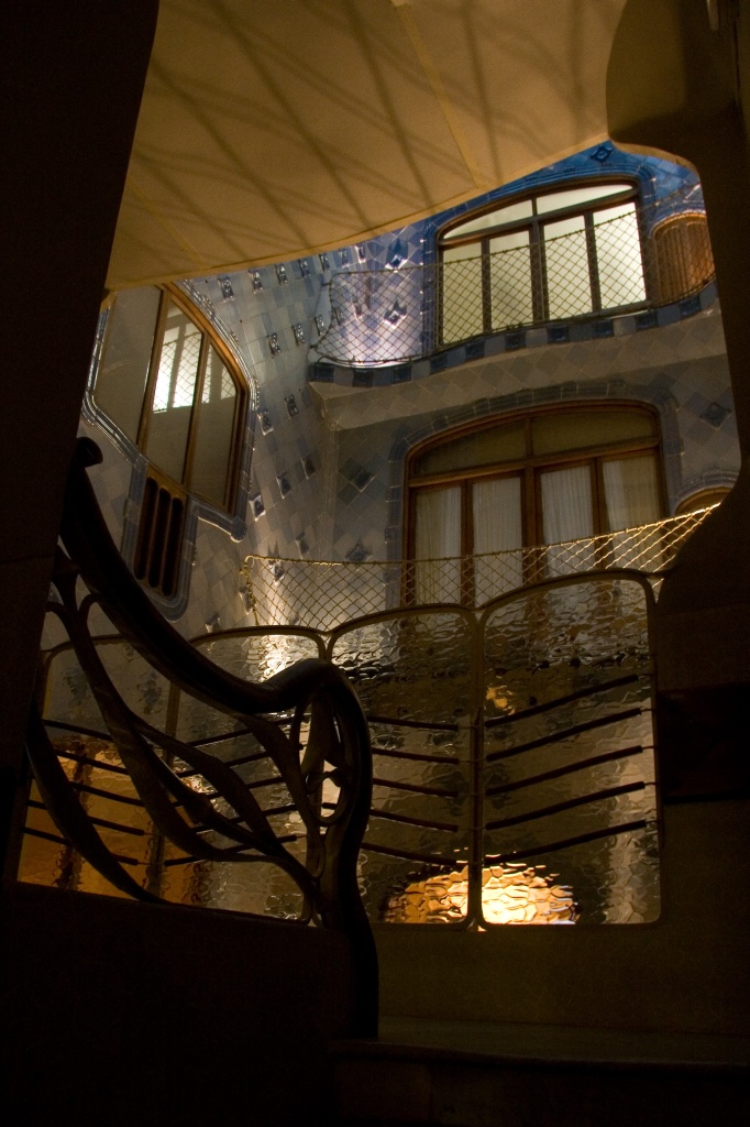 Windows and balconies in the courtyard