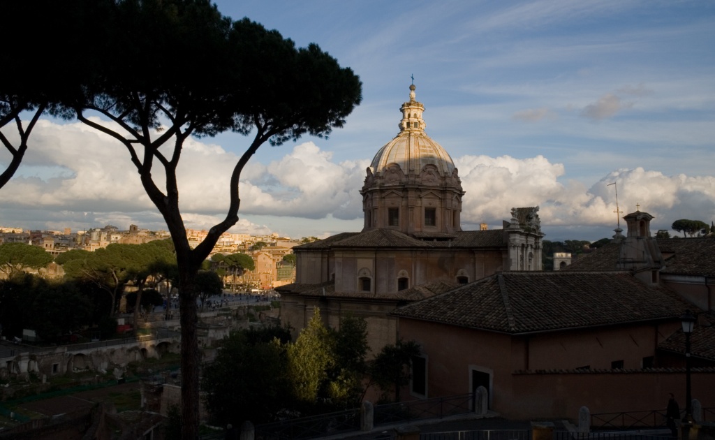 Evening light over the forum