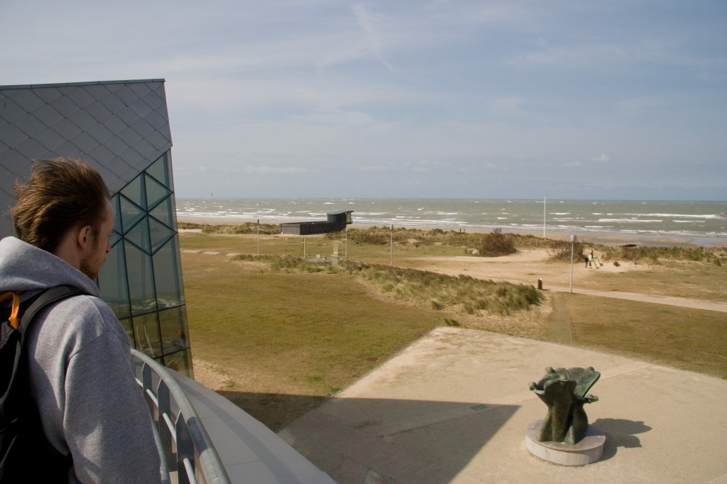 Pete looking out from the Juno Beach Centre