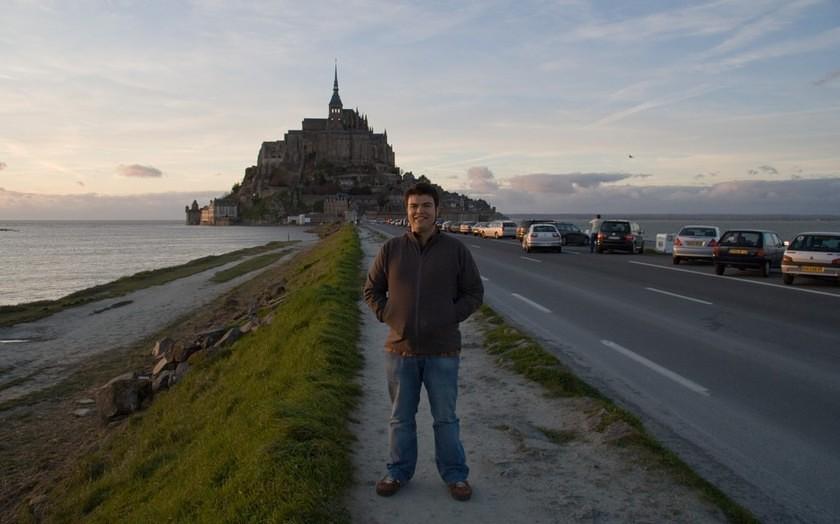 Chris at Mont-Saint-Michel