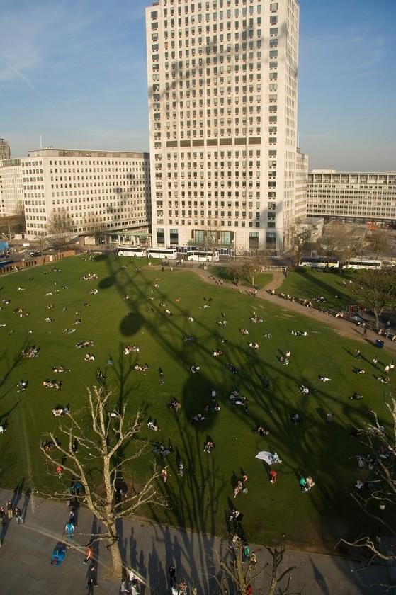 Shadow of the eye on Jubilee Gardens