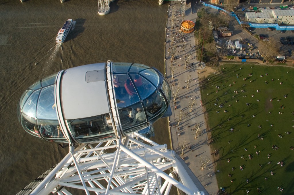 Looking down from the top of the eye