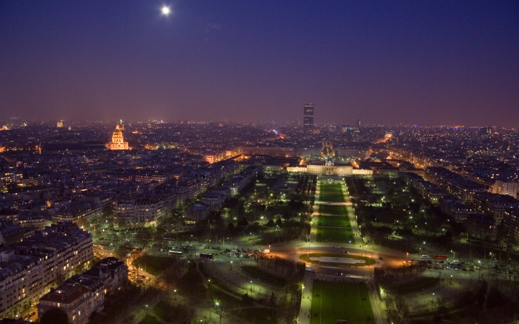 Champ de Mars, Tour Montparnasse, and Les Invalides from The Eiffel Tower