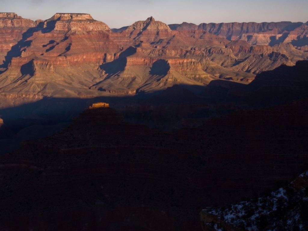 Last rays of sun at Yavapai Point