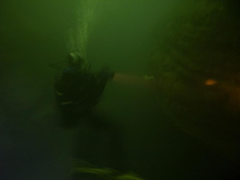 Mani in a 1 second exposure at Scripps Canyon