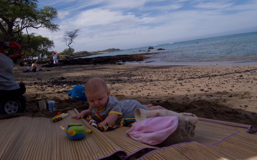 Carson at the beach