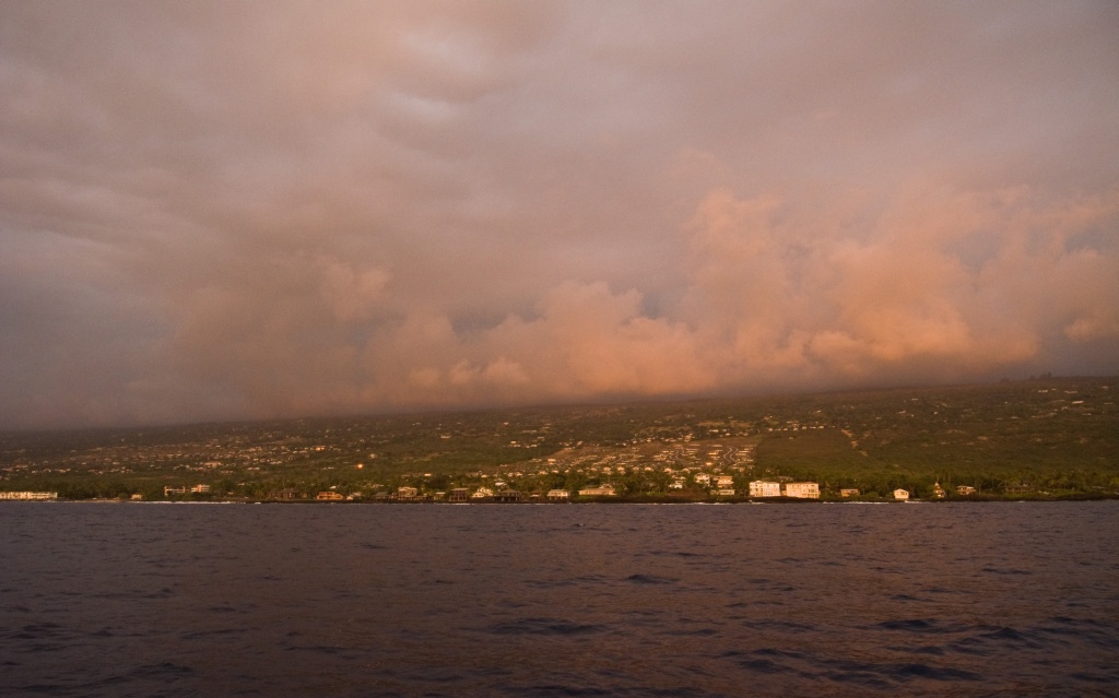 Sunset clouds over Kailua-Kona