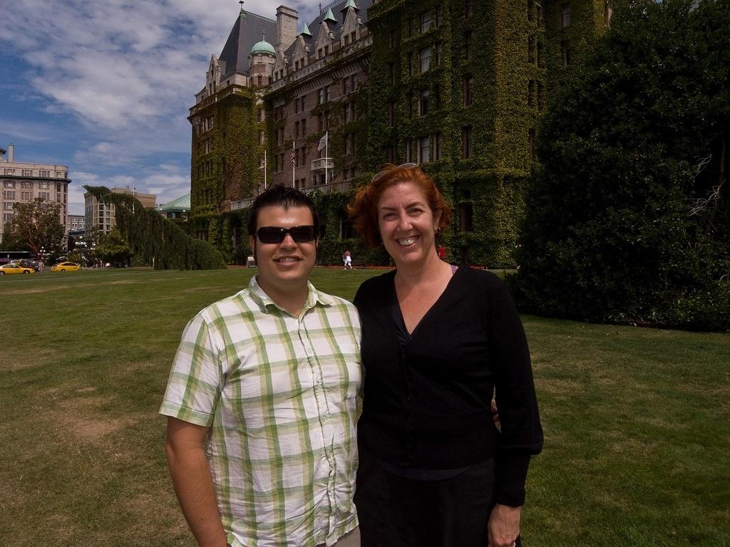 Chris and Anna in front of the Empress