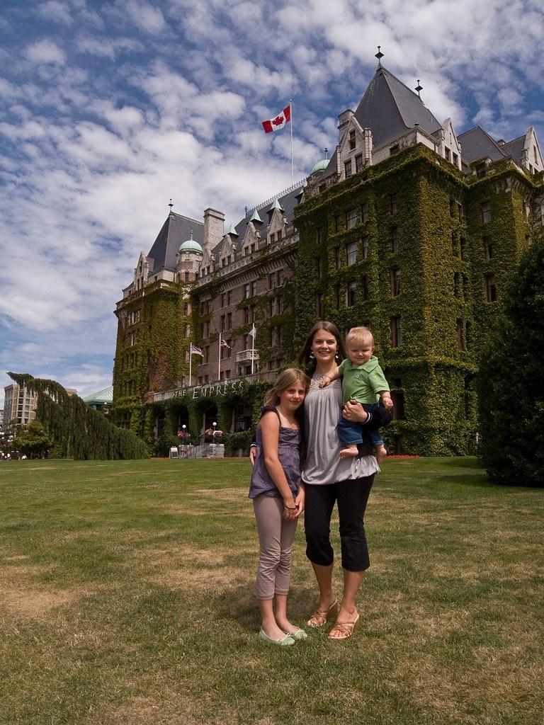 Dannica, Randi, and Carson in front of the Empress