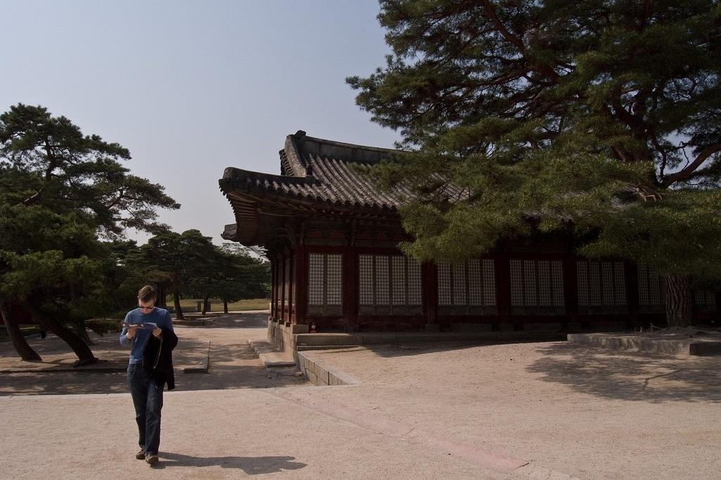 Kerey checking the facts at Changgyeong Palace