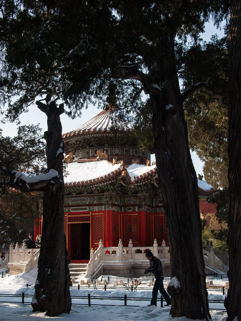 Temple through the trees