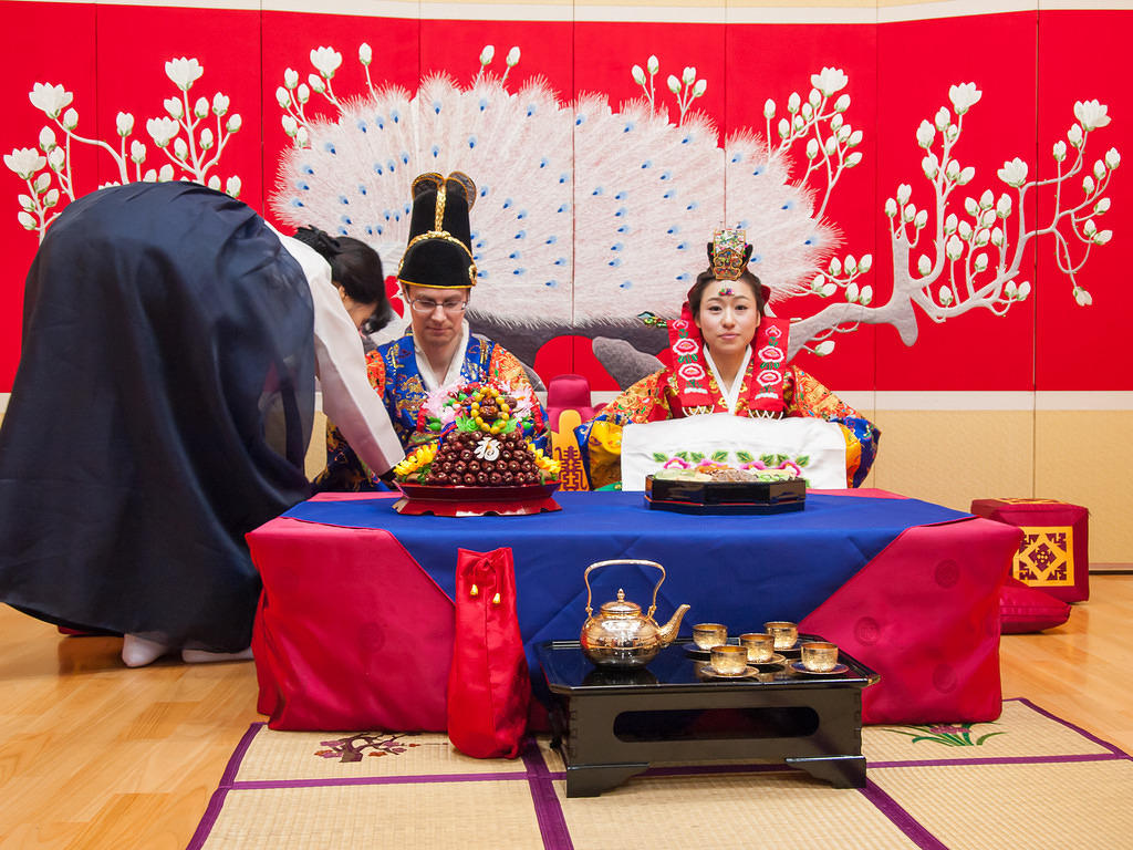 All dressed up for the traditional ceremony