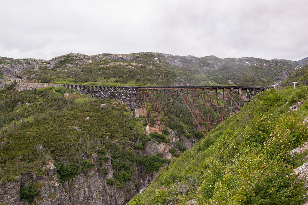 White Pass steel cantilever bridge