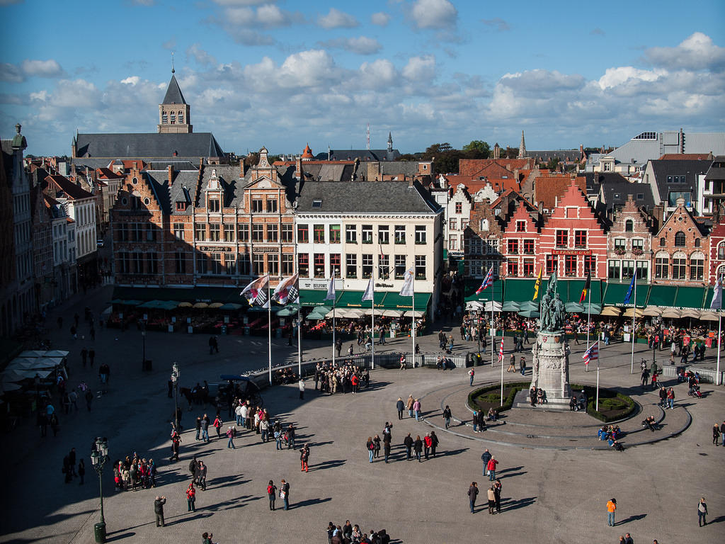 The Markt from midway up the belfry