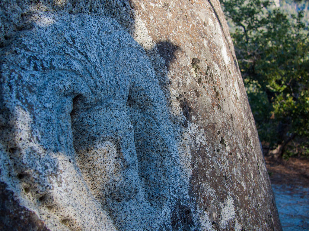 Carved face