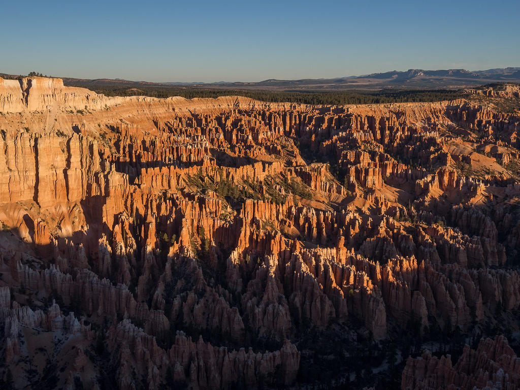 Morning sun on Bryce Point view