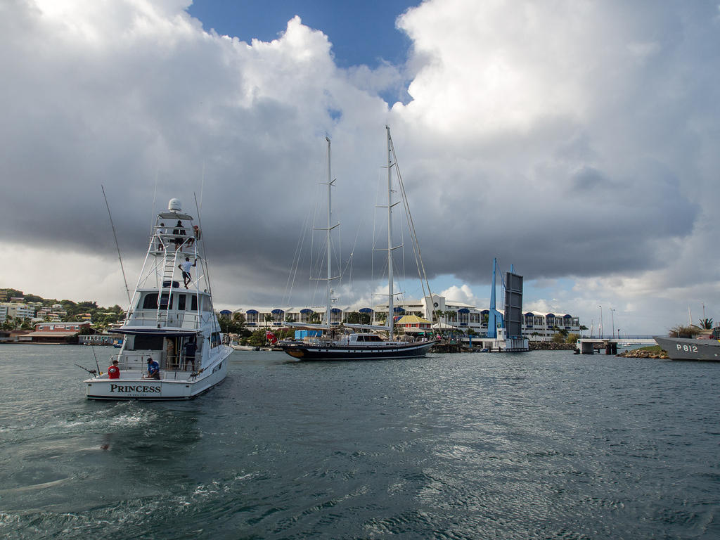 Exiting the lagoon to Simpson Bay