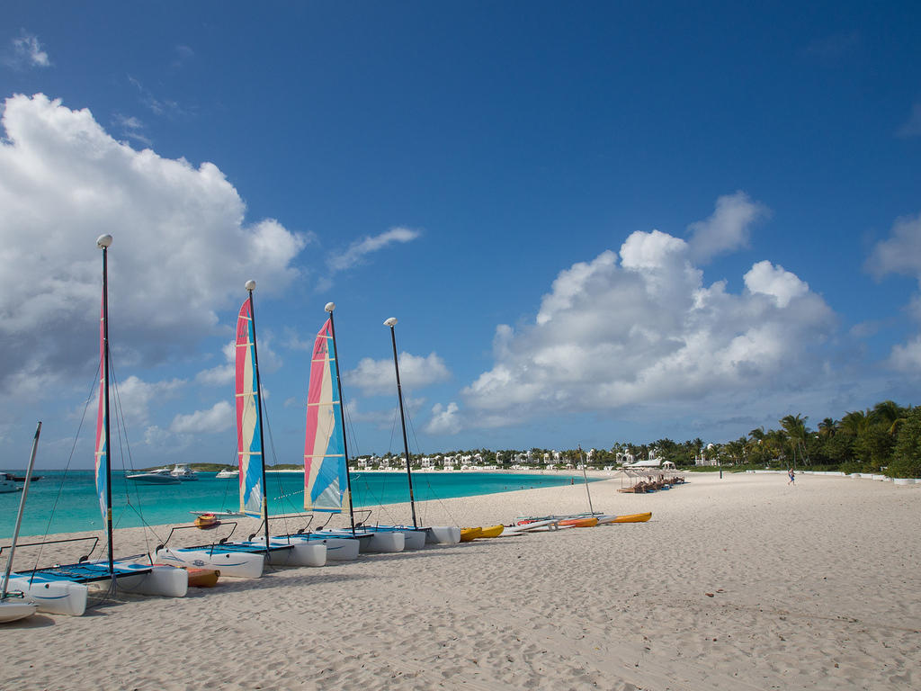 Hobie Cats on the beach at Cap Juluca, Anguilla