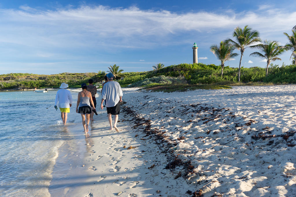 Walking to Petite Terre's lighthouse