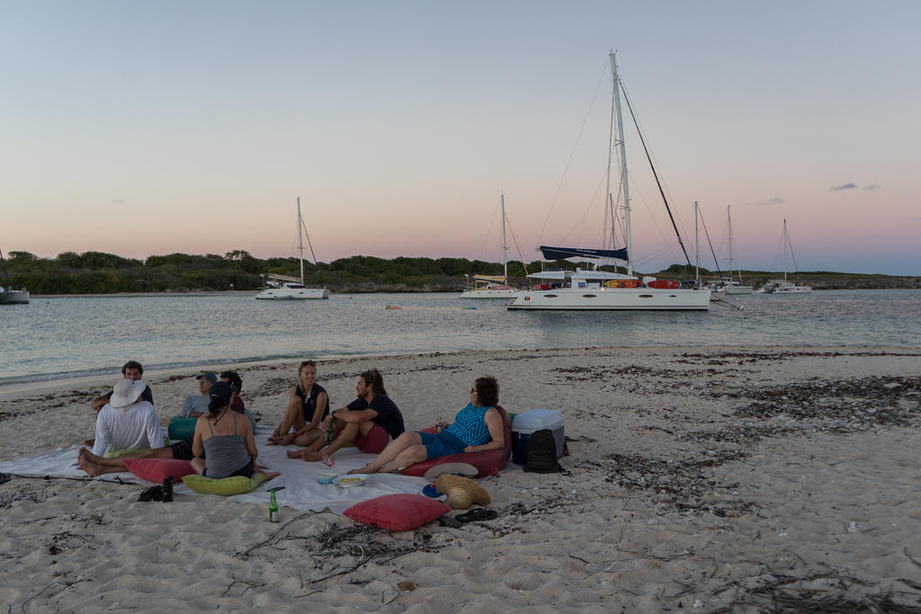 Sunset beach party