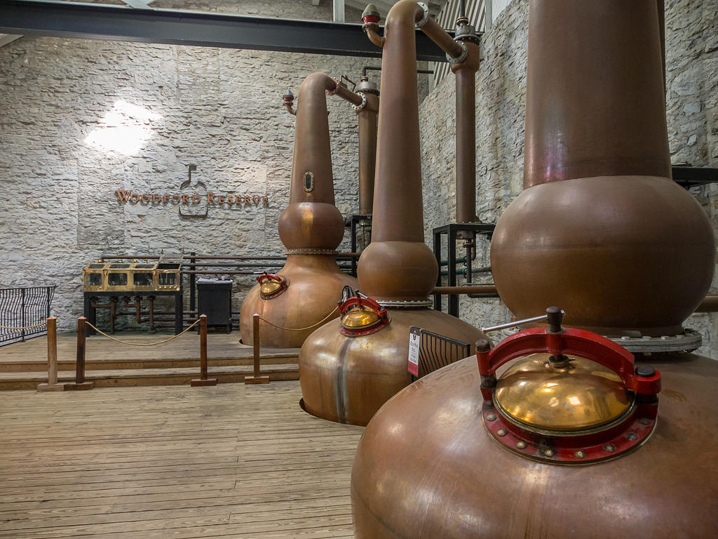 Woodford Reserve's three pot stills