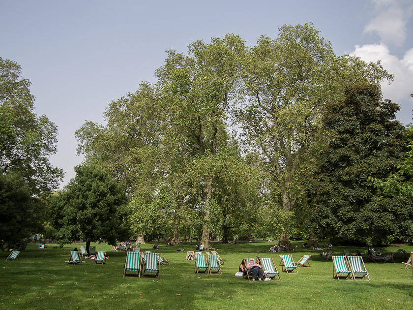 Enjoying the sun in St James Park