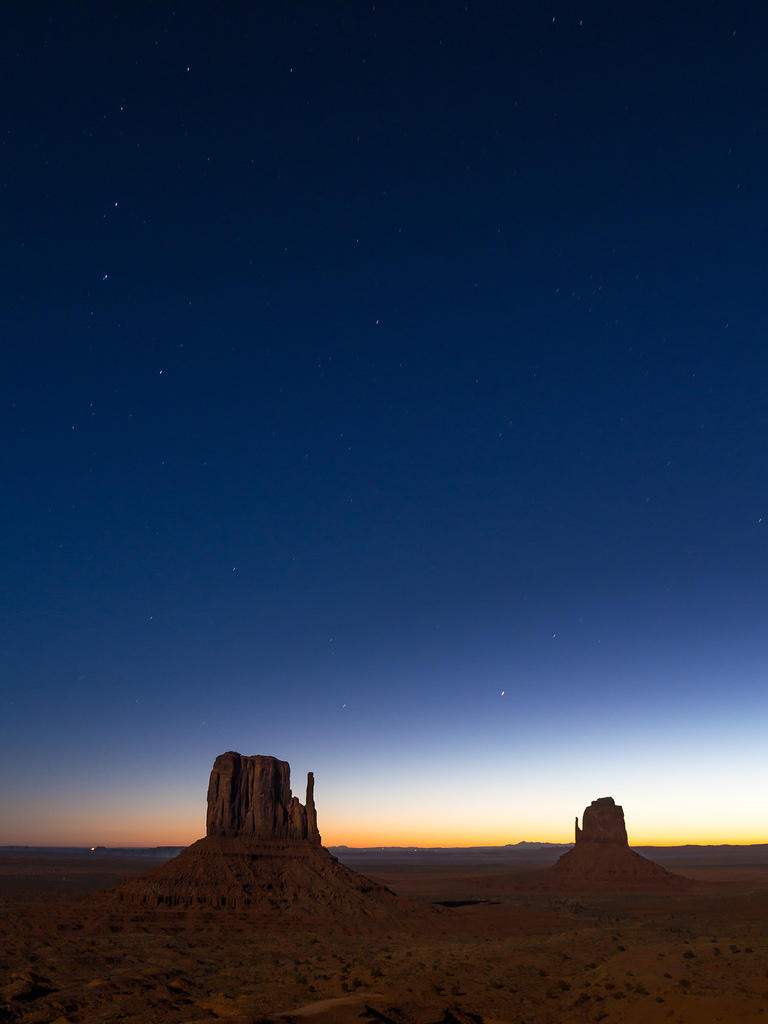 Dawn in Monument Valley - long exposure