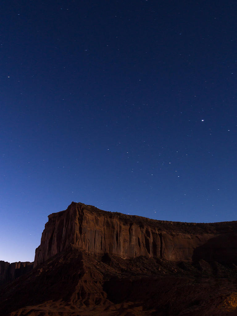 Stars over a butte