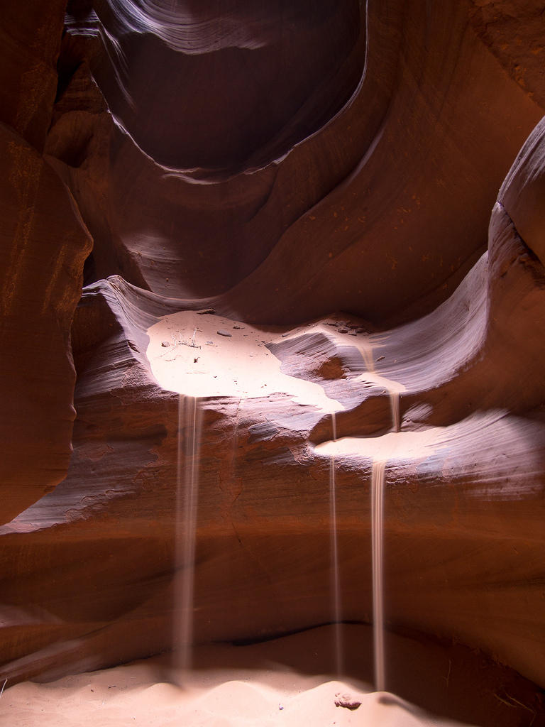 Sand falls, Antelope Canyon