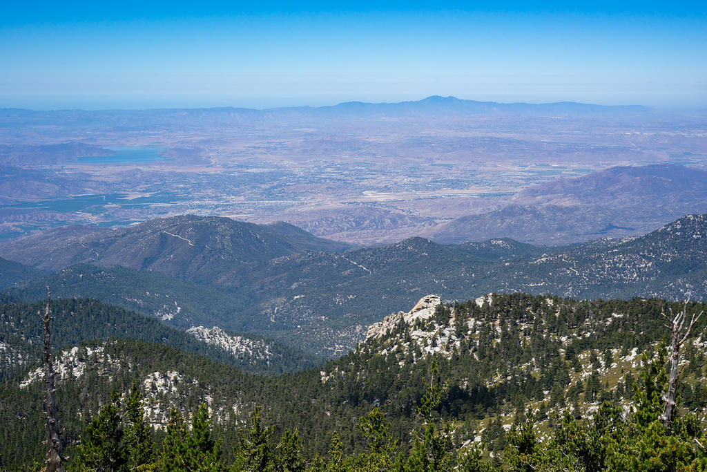 Hemet and Diamond Lake from Mt. San Jacinto summit