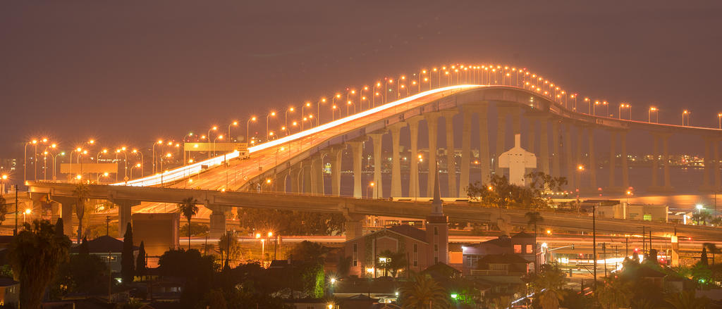 Coronado bridge at night