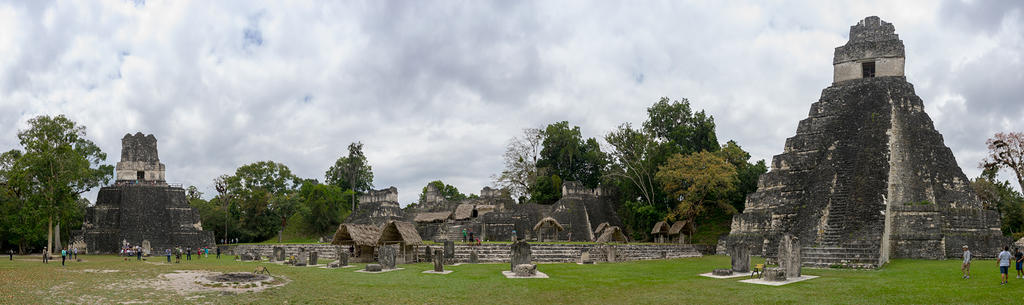 Tekal Great Plaza with Temple I and II