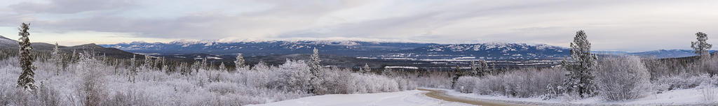 Whitehorse and Yukon River valley panoramic