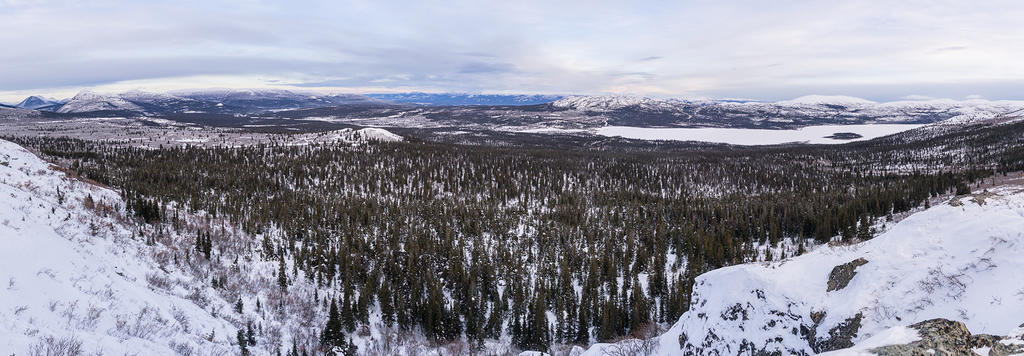 Panoramic view from Fish Lake Trail