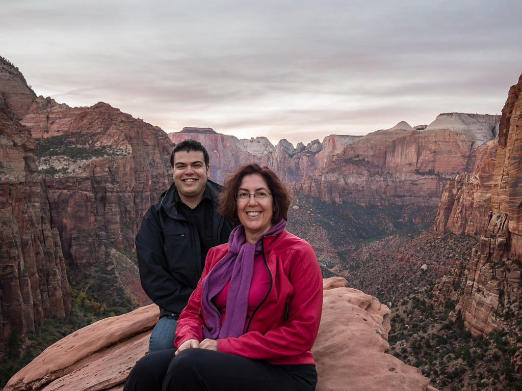 Chris and Anna at Zion's Canyon Overlook