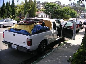 Rental truck is packed to the limit, and we don't have food or water yet.