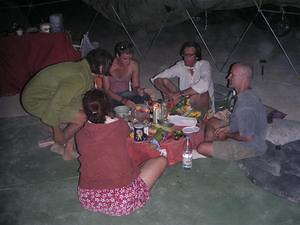 Feasting in the geodesic dome