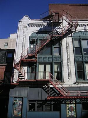 Fire escapes on some typical buildings