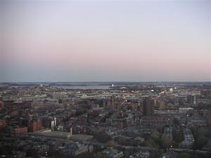 Boston at sunset