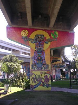 Coatlicue painting in Chicano Park