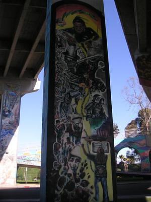Mural painting in Chicano Park