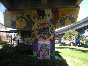 Working people mural in Chicano Park