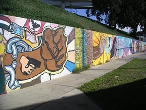 UFW along the handball wall in Chicano Park