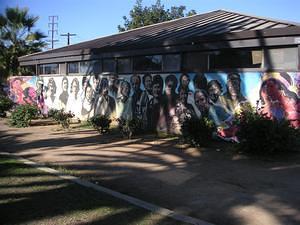 Faces mural in Chicano Park