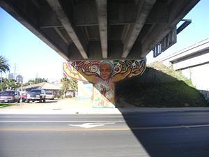 Chicano Park support hands mural