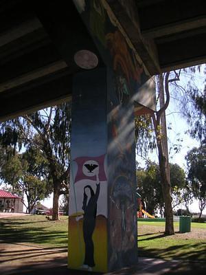 Woman With Flag Mural