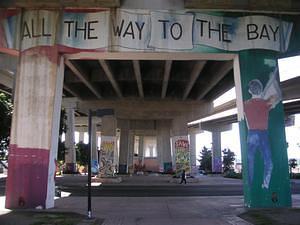 All the way to the bay mural