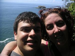 Chris and Anna on Cathedral trail in Manuel Antonio