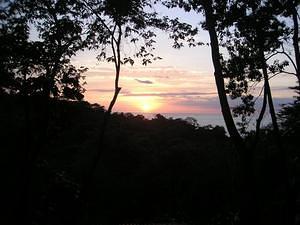 Sunset from the observation deck of our Cabin